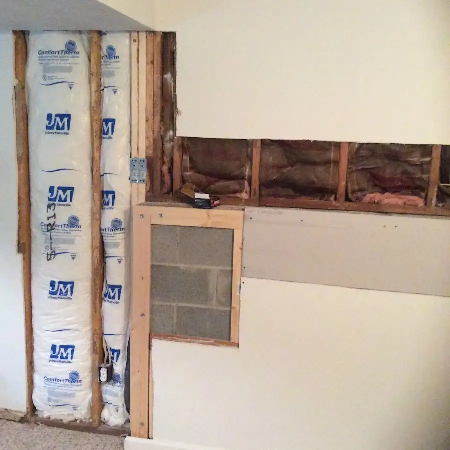 Wall insulation replacement during Contents Cleaning & Restoration in Prairieville